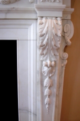 NYC townhouse antique marble mantle detail