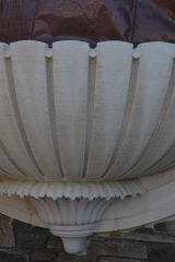 Carved limestone fountain Carved limestone fountain