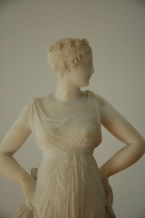 Restored antique alabaster figure (after Canova) detail