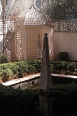 NYC garden pool and limestone ornament restoration