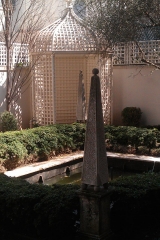 NYC garden pool and limestone ornament restoration NYC garden pool and limestone ornament restoration